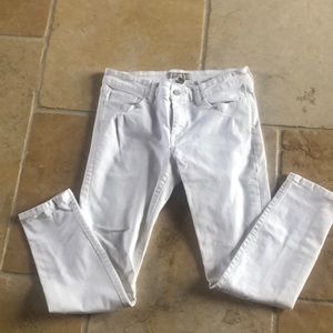Banana Republic distressed white jeans.